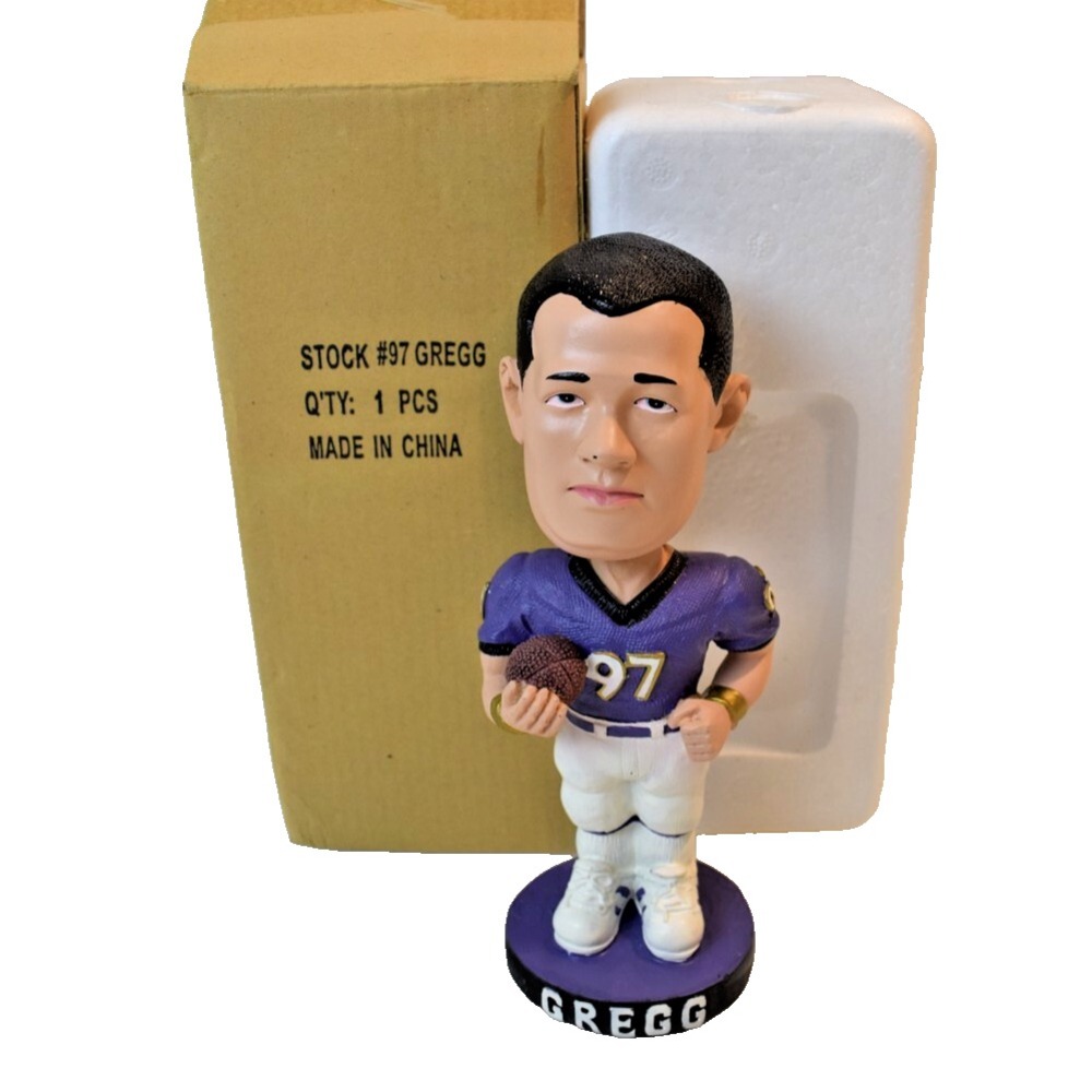 Kelly Gregg Bobblehead #97 Baltimore Ravens NFL Football Tackle w/ Box
